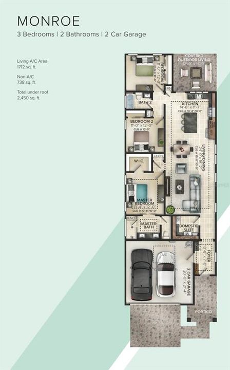 For Rent: $2,900 (3 beds, 2 baths, 1698 Square Feet)
