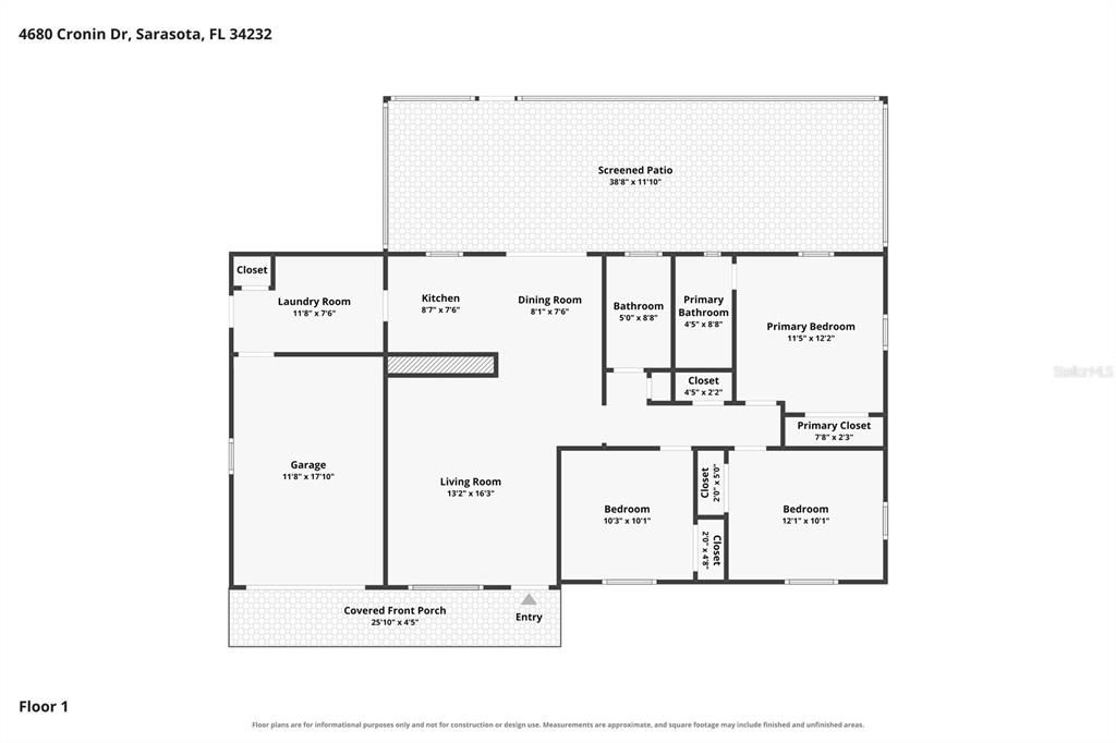 На продажу: $349,900 (3 спален, 2 ванн, 1039 Квадратных фут)