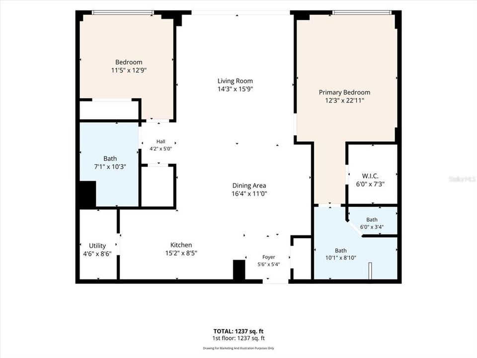 En Venta: $475,000 (2 camas, 2 baños, 1331 Pies cuadrados)