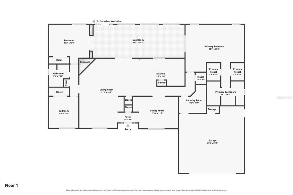 На продажу: $465,000 (3 спален, 2 ванн, 1878 Квадратных фут)