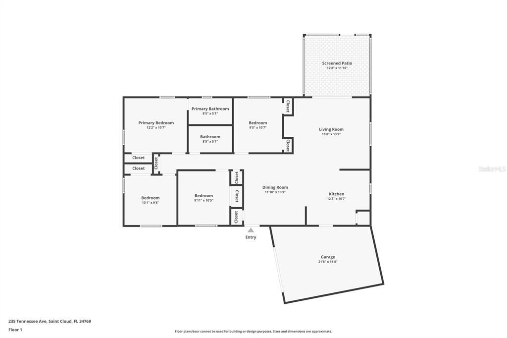 На продажу: $339,999 (4 спален, 2 ванн, 1274 Квадратных фут)