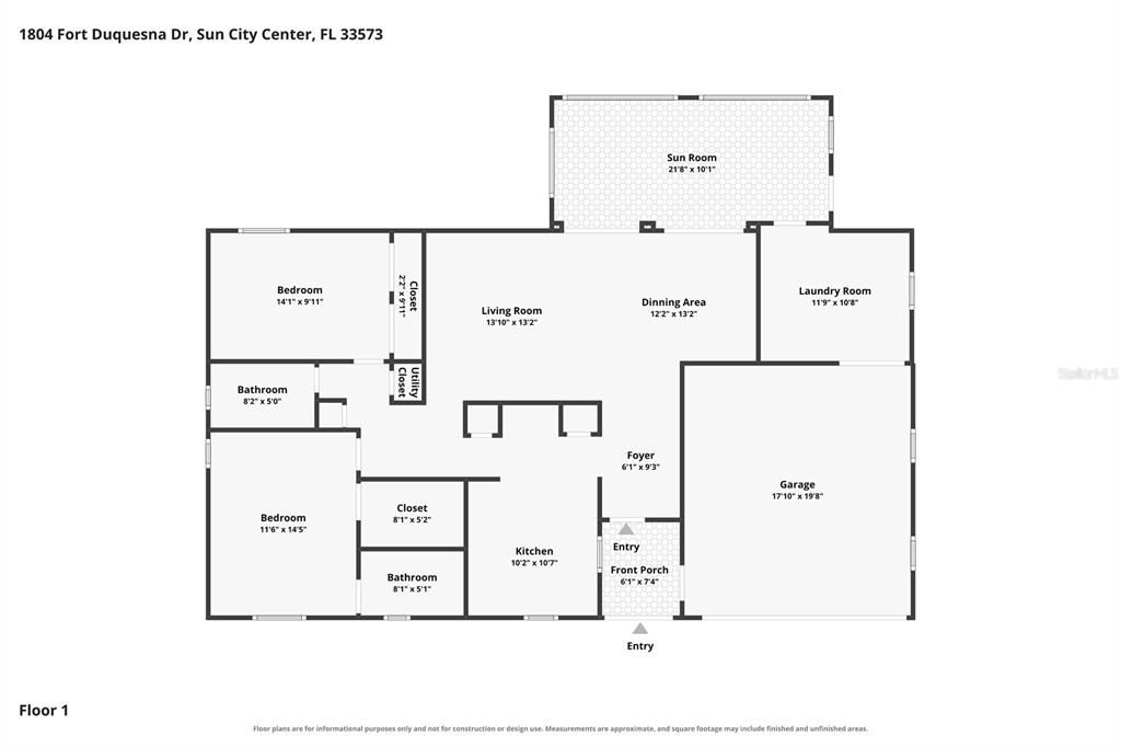 For Sale: $284,900 (2 beds, 2 baths, 1408 Square Feet)