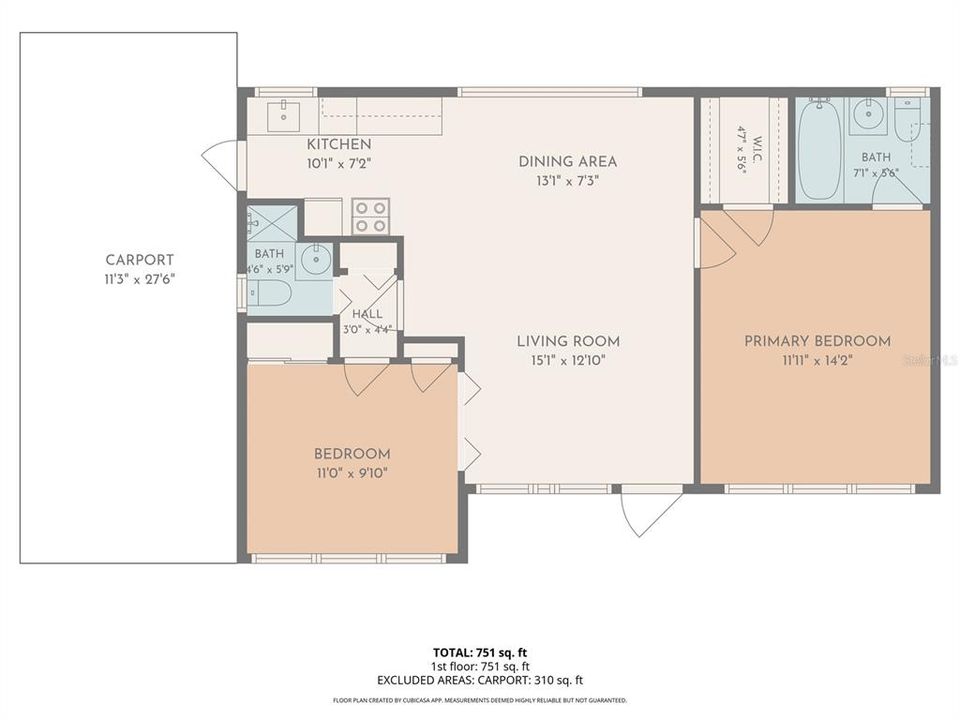 For Sale: $545,000 (2 beds, 2 baths, 813 Square Feet)
