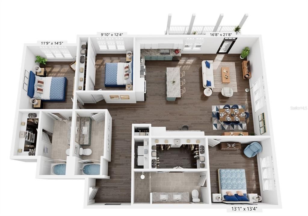For Rent: $3,448 (3 beds, 3 baths, 1722 Square Feet)