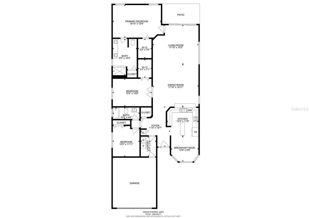 На продажу: $389,000 (3 спален, 2 ванн, 1954 Квадратных фут)