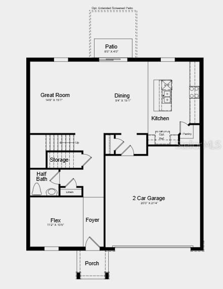На продажу: $415,000 (4 спален, 2 ванн, 2514 Квадратных фут)