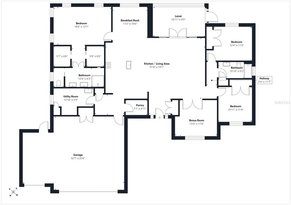 На продажу: $625,000 (4 спален, 2 ванн, 2198 Квадратных фут)