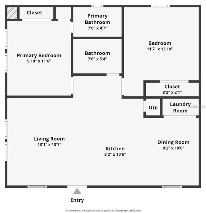 For Sale: $239,000 (2 beds, 2 baths, 840 Square Feet)