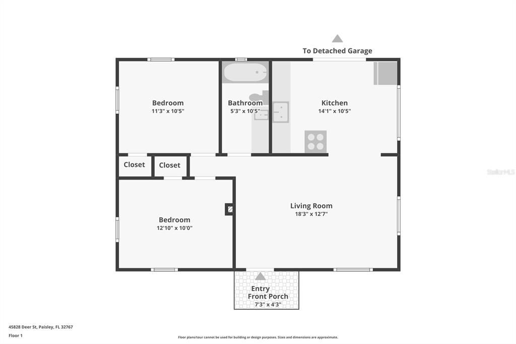 For Sale: $165,000 (2 beds, 1 baths, 768 Square Feet)