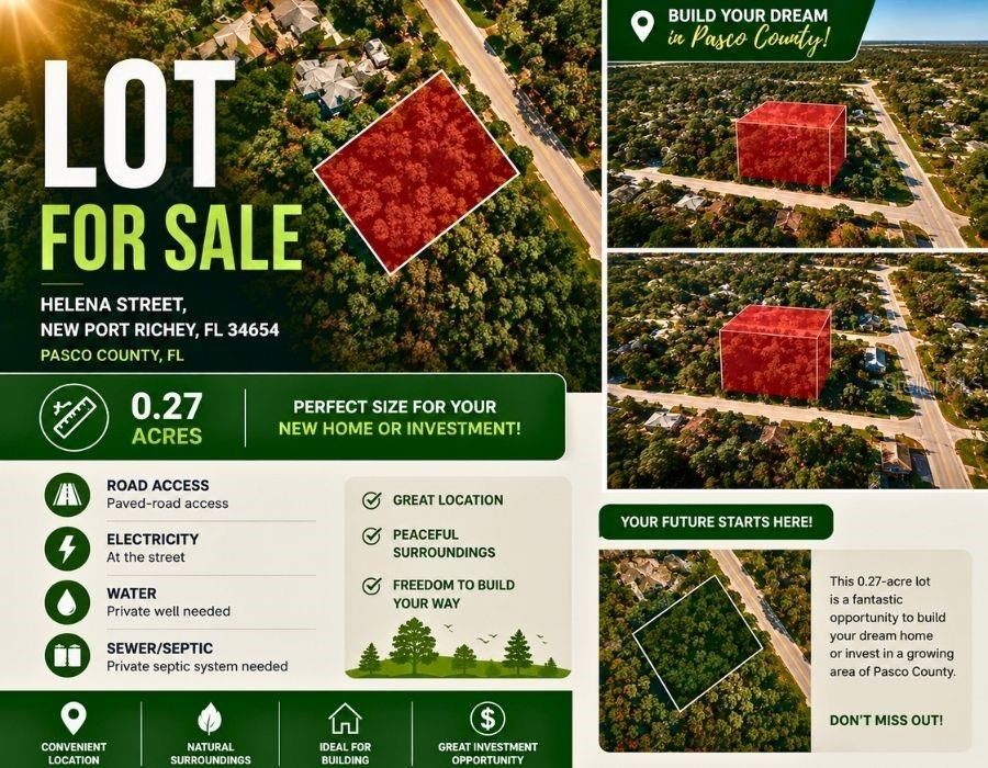 На продажу: $19,999 (0.27 acres)