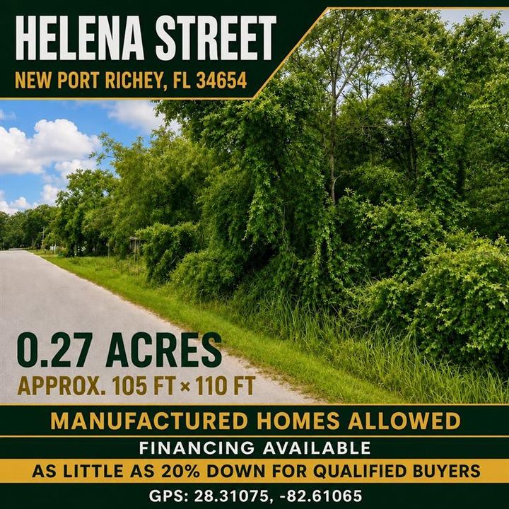 На продажу: $19,999 (0.27 acres)