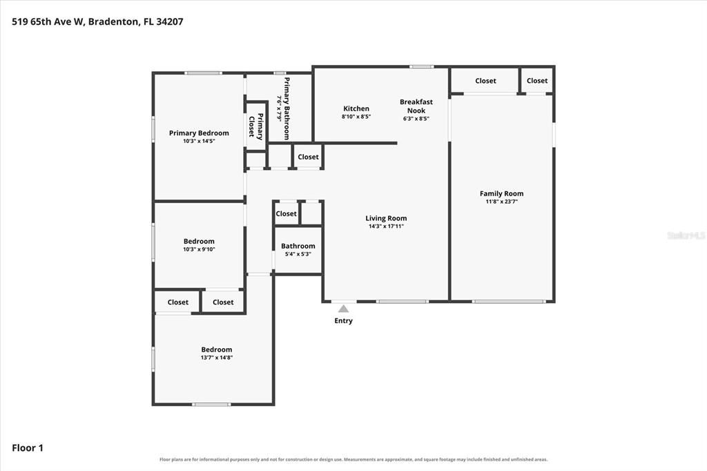 На продажу: $355,000 (3 спален, 2 ванн, 1407 Квадратных фут)