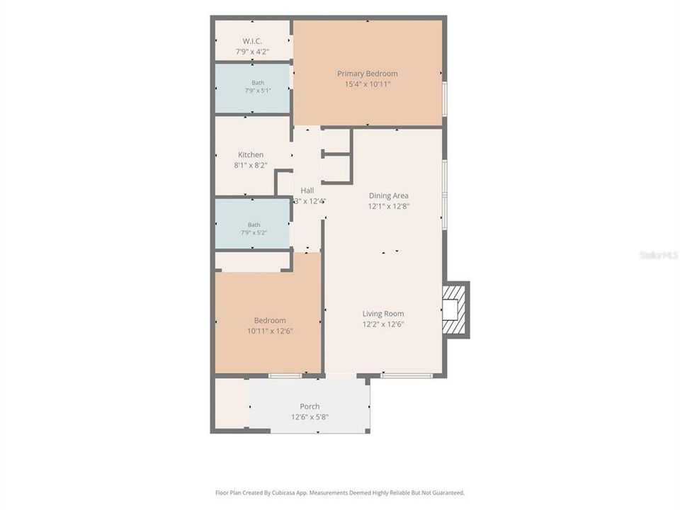 На продажу: $145,000 (2 спален, 2 ванн, 912 Квадратных фут)