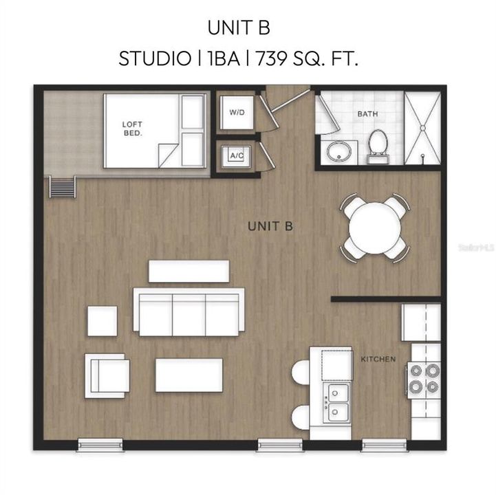 En Renta: $1,899 (0 camas, 1 baños, 739 Pies cuadrados)