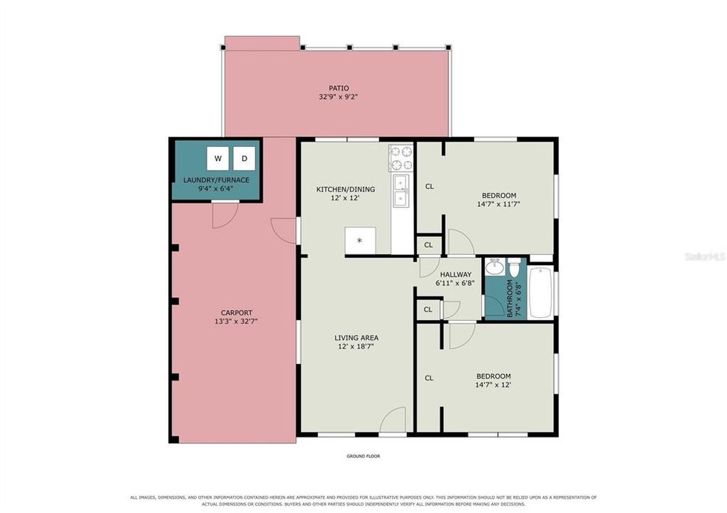 For Sale: $340,000 (2 beds, 1 baths, 780 Square Feet)