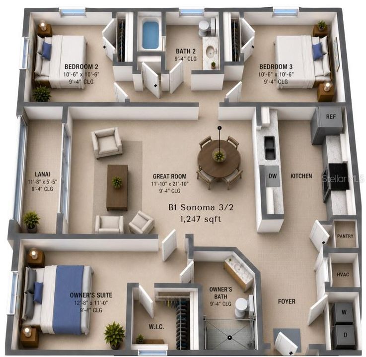 En Venta: $215,000 (3 camas, 2 baños, 1248 Pies cuadrados)