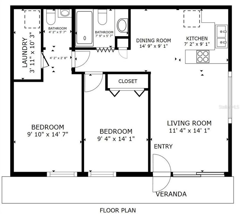 En Venta: $134,900 (2 camas, 1 baños, 825 Pies cuadrados)