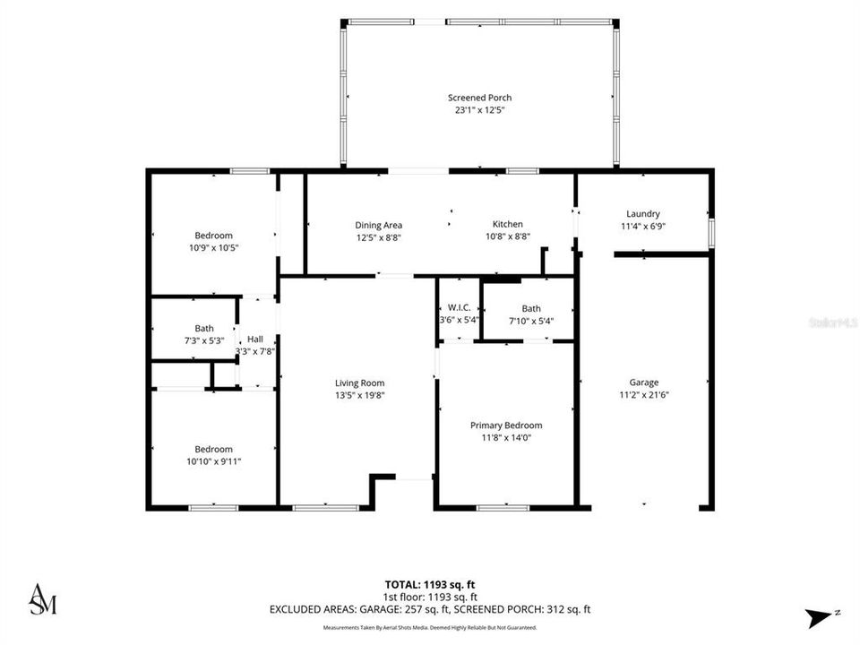 На продажу: $255,000 (3 спален, 2 ванн, 1199 Квадратных фут)