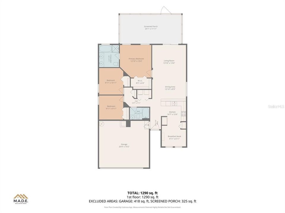На продажу: $329,000 (3 спален, 2 ванн, 1332 Квадратных фут)