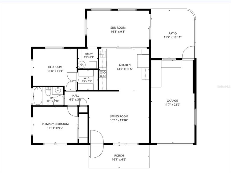 На продажу: $274,900 (2 спален, 1 ванн, 1024 Квадратных фут)