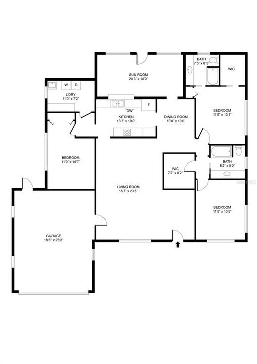 В аренду: $2,495 (3 спален, 2 ванн, 2194 Квадратных фут)