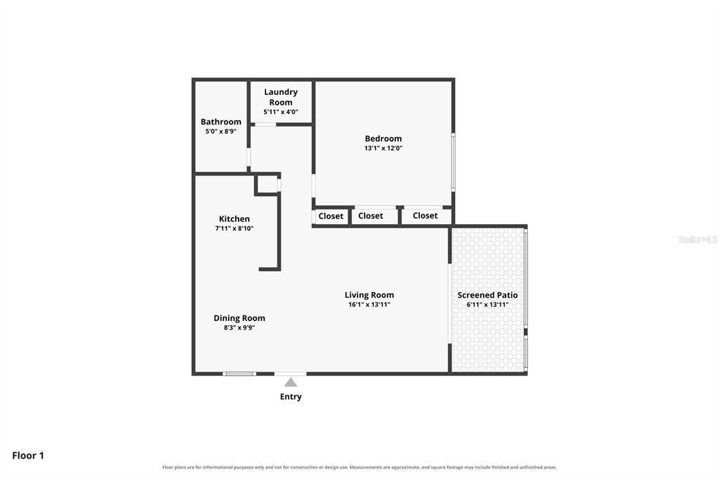 For Rent: $1,375 (1 beds, 1 baths, 780 Square Feet)