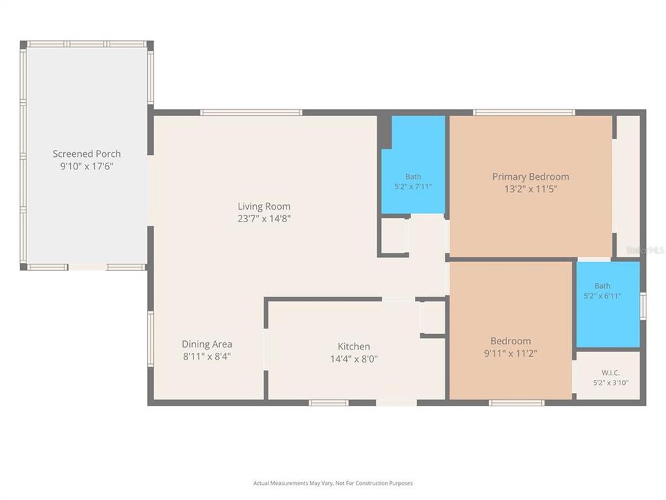 For Sale: $172,900 (2 beds, 2 baths, 960 Square Feet)