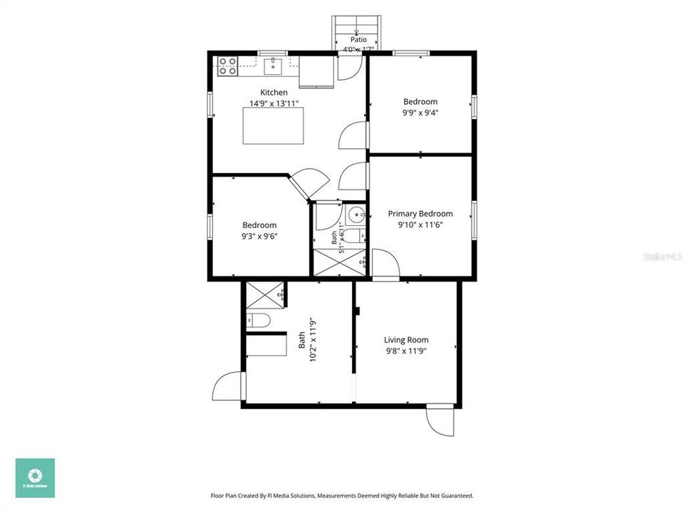 На продажу: $259,900 (3 спален, 2 ванн, 788 Квадратных фут)
