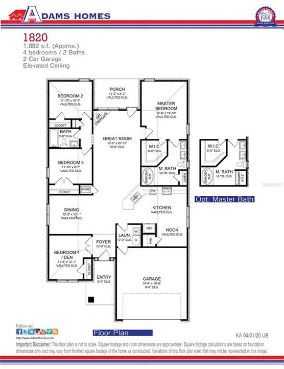 На продажу: $325,250 (4 спален, 2 ванн, 1820 Квадратных фут)