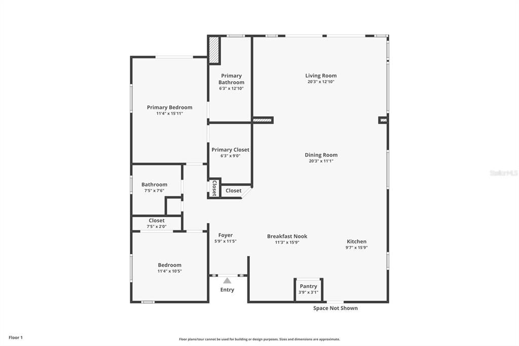 На продажу: $485,000 (3 спален, 1 ванн, 1554 Квадратных фут)