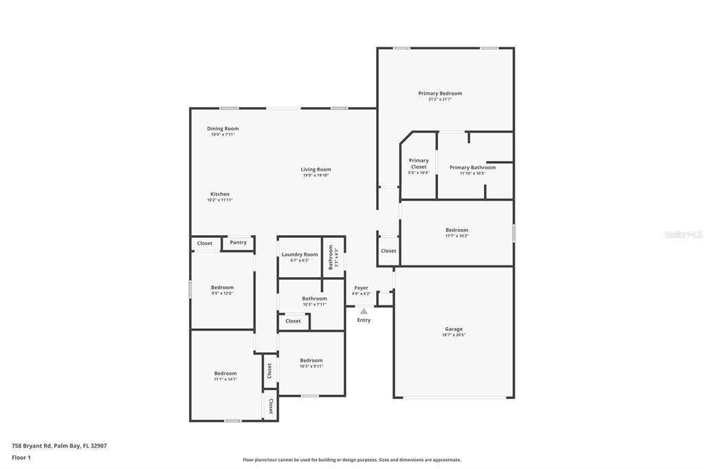 На продажу: $365,000 (4 спален, 2 ванн, 2171 Квадратных фут)