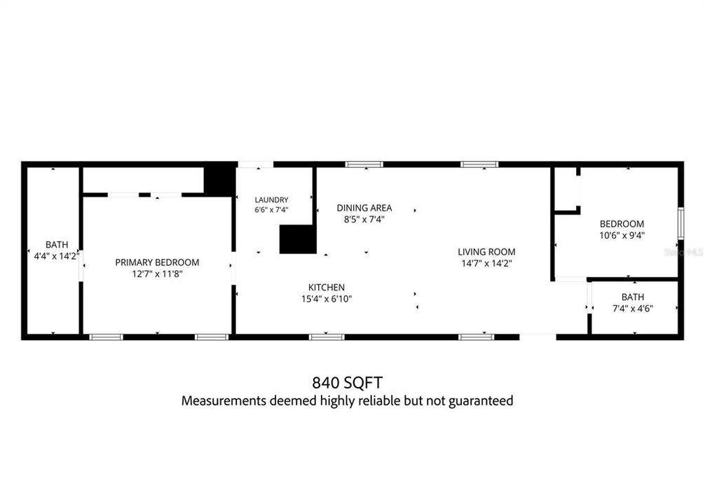 For Sale: $110,000 (2 beds, 2 baths, 840 Square Feet)