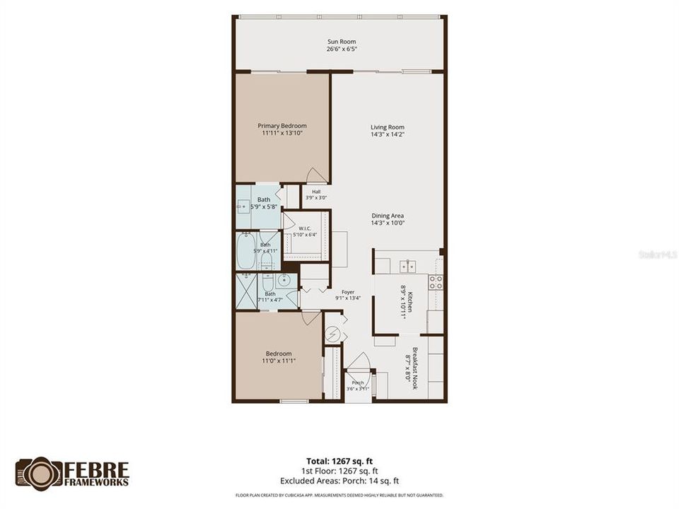 For Sale: $257,500 (2 beds, 2 baths, 1080 Square Feet)