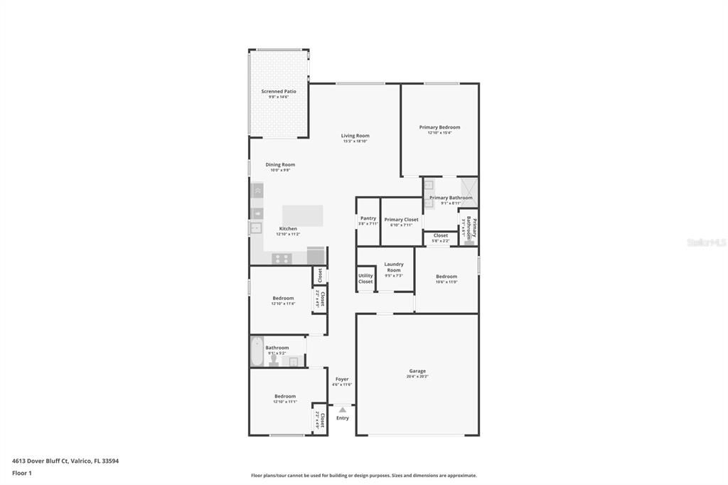 На продажу: $479,900 (4 спален, 2 ванн, 1844 Квадратных фут)