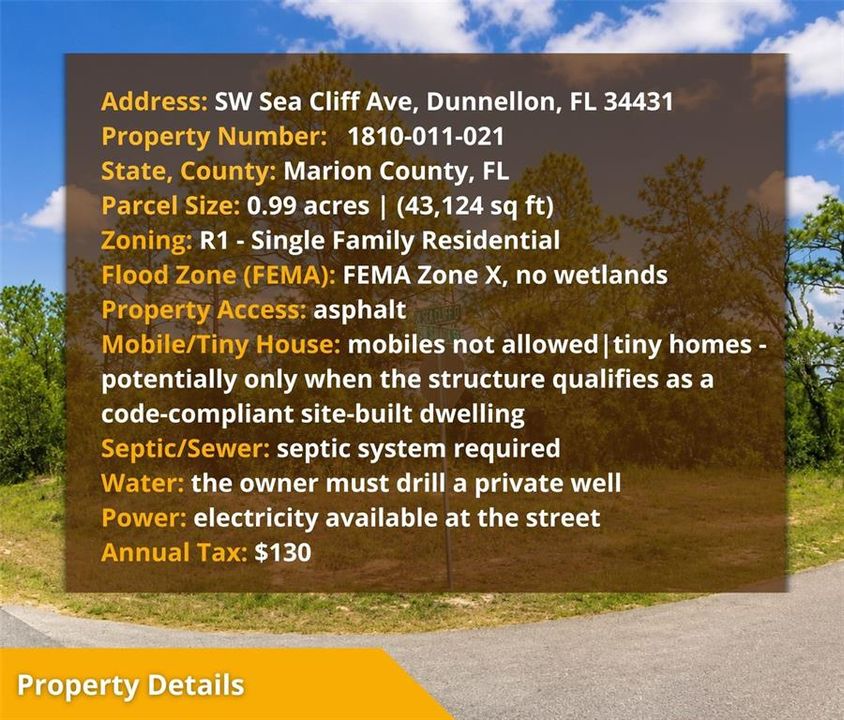 Под контрактом: $22,500 (0.99 acres)