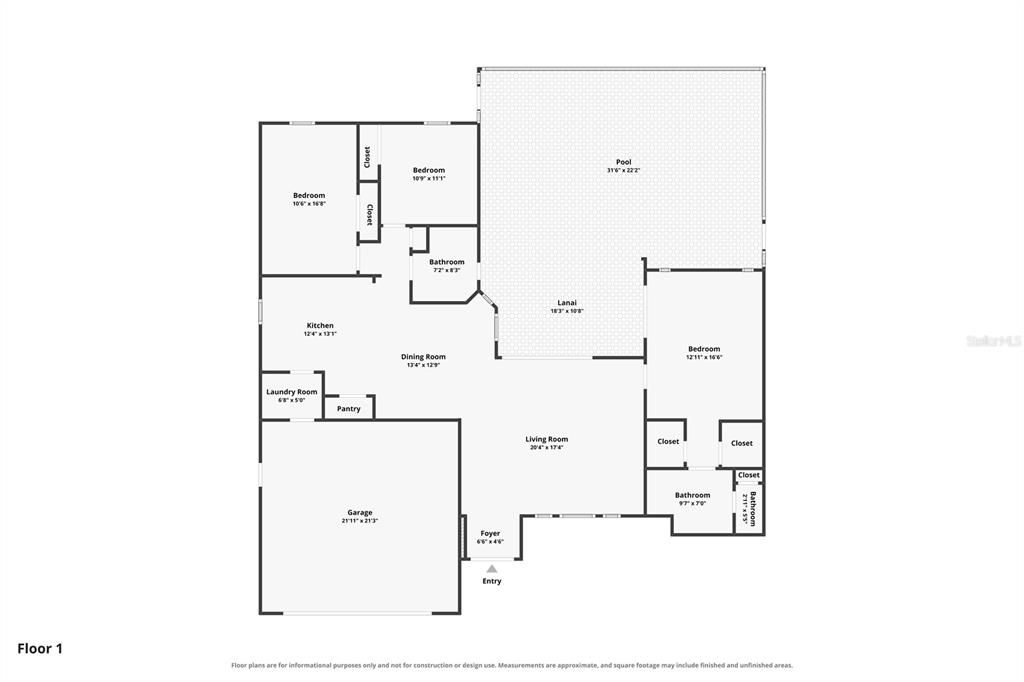 На продажу: $349,900 (3 спален, 2 ванн, 1715 Квадратных фут)