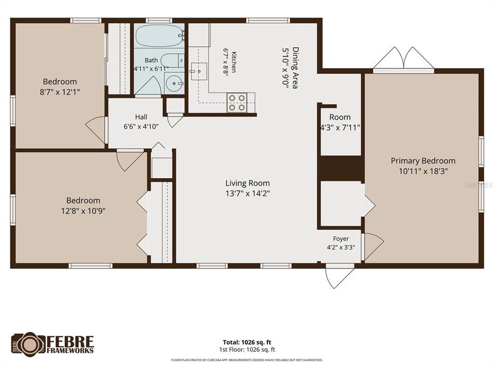 For Sale: $290,000 (3 beds, 1 baths, 1040 Square Feet)