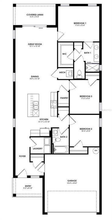 For Rent: $1,747 (3 beds, 2 baths, 1395 Square Feet)