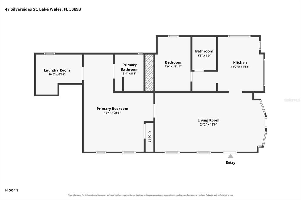 For Sale: $85,000 (2 beds, 2 baths, 516 Square Feet)
