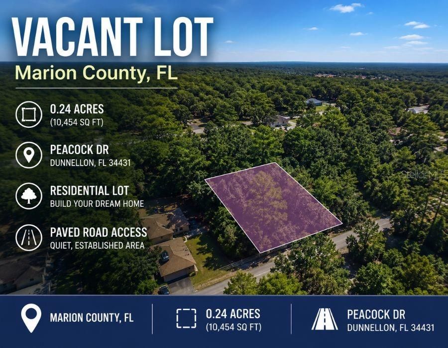 En Venta: $21,800 (0.25 acres)