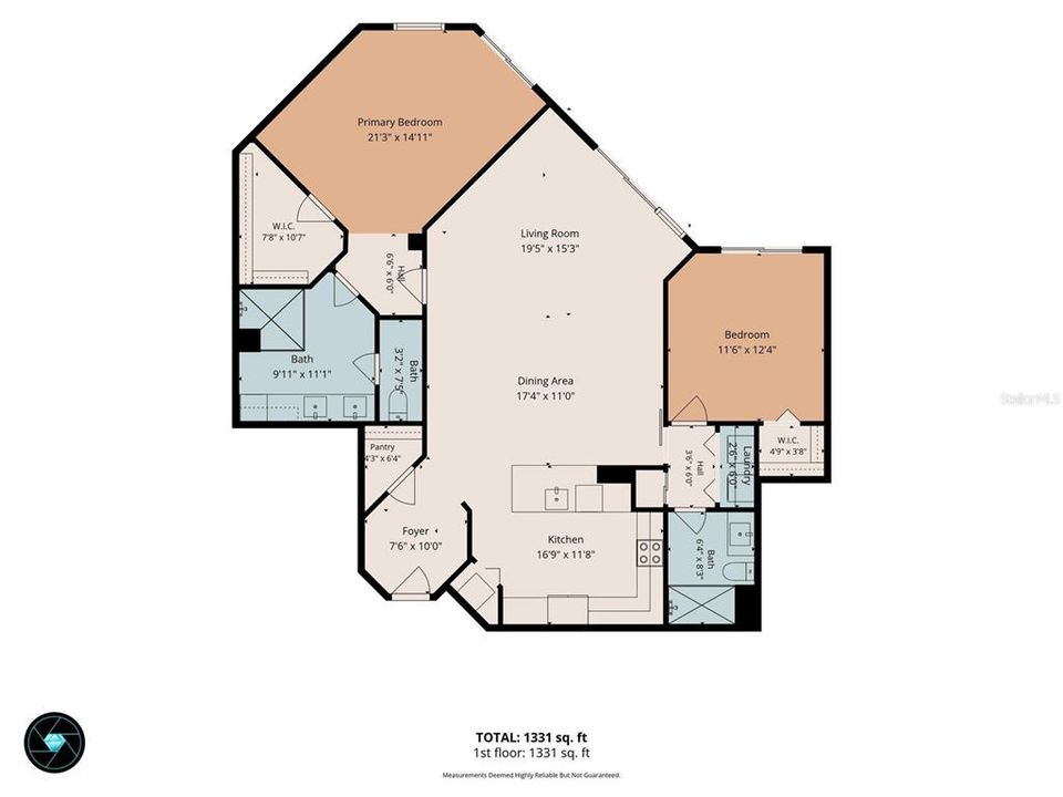 For Sale: $1,692,000 (2 beds, 2 baths, 1460 Square Feet)