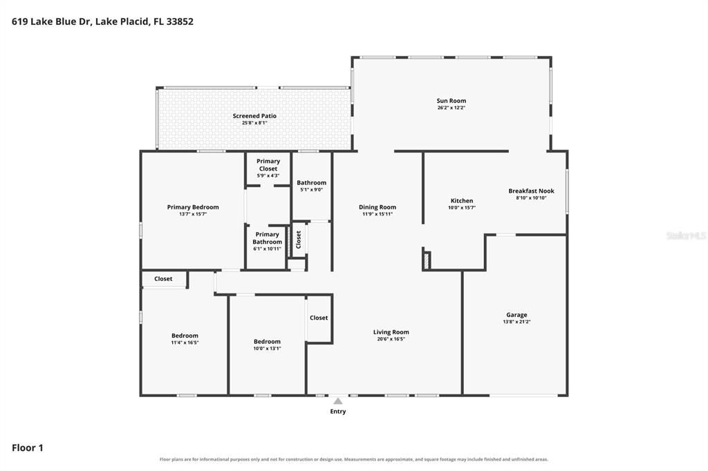 На продажу: $444,000 (3 спален, 2 ванн, 1692 Квадратных фут)