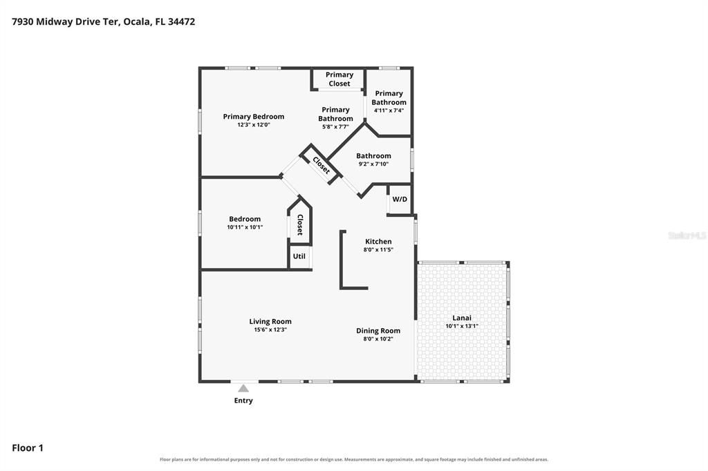 For Sale: $117,500 (2 beds, 2 baths, 840 Square Feet)