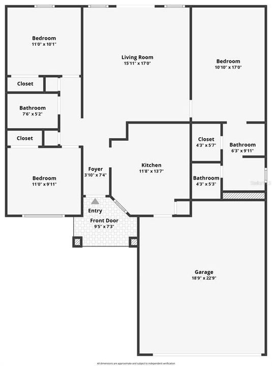 На продажу: $239,000 (3 спален, 2 ванн, 1229 Квадратных фут)