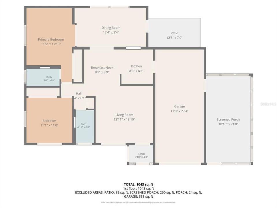 For Sale: $189,000 (2 beds, 2 baths, 1088 Square Feet)