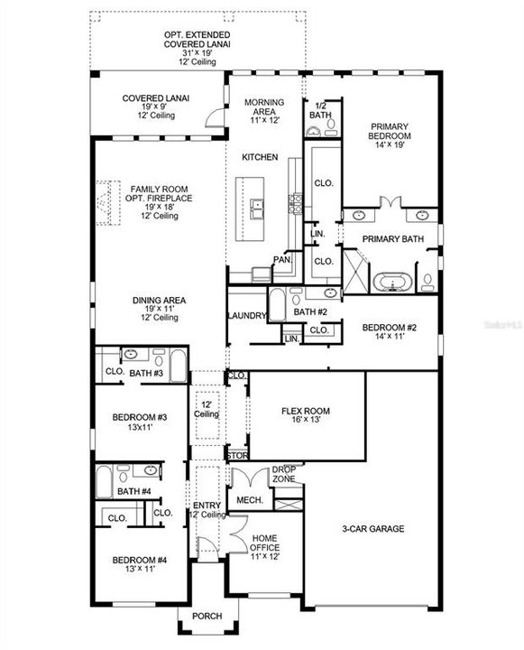 Activo con contrato: $662,900 (4 camas, 4 baños, 3042 Pies cuadrados)
