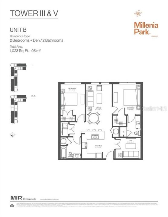 В аренду: $1,850 (2 спален, 2 ванн, 1023 Квадратных фут)