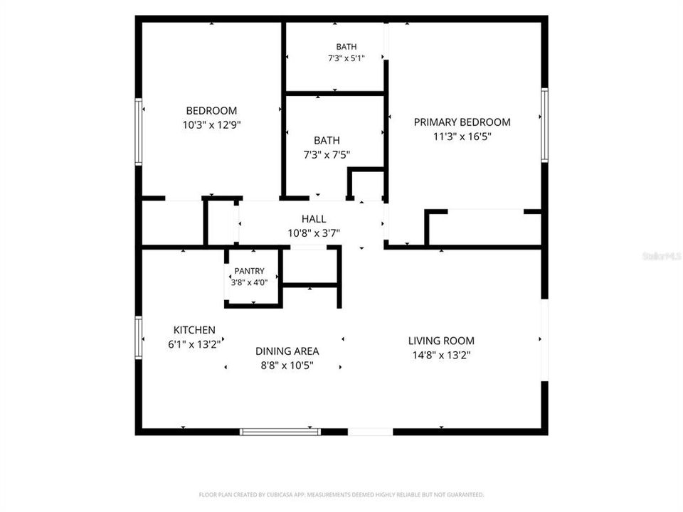 На продажу: $135,000 (2 спален, 2 ванн, 900 Квадратных фут)