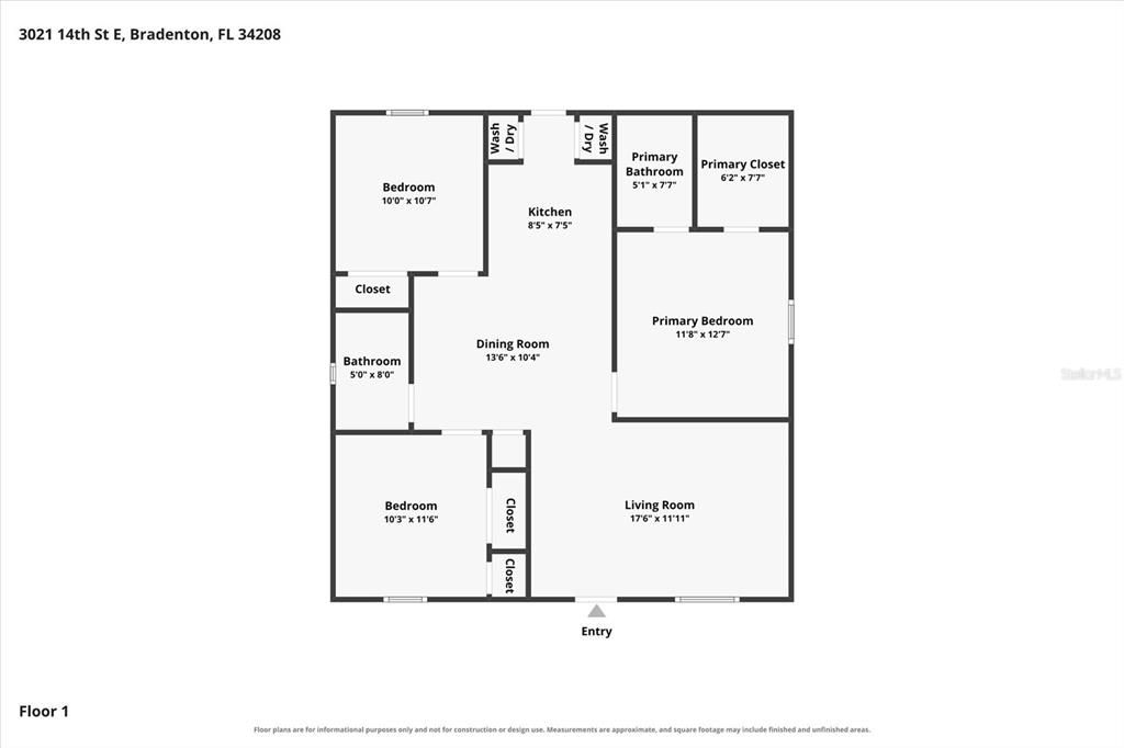 На продажу: $289,000 (3 спален, 2 ванн, 1088 Квадратных фут)