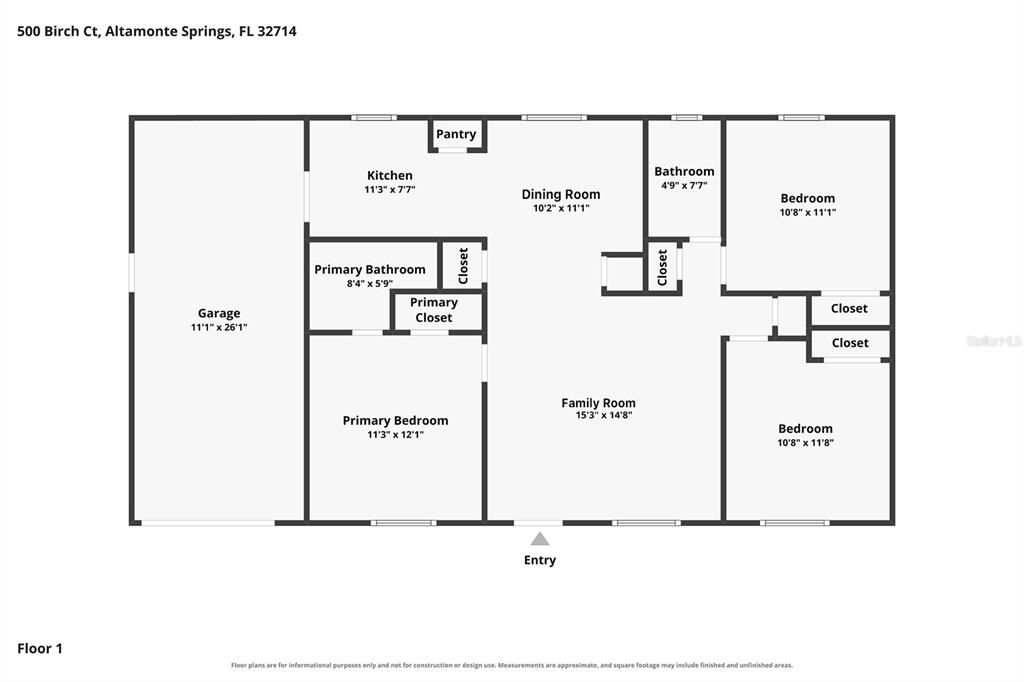 For Sale: $335,000 (3 beds, 2 baths, 1053 Square Feet)